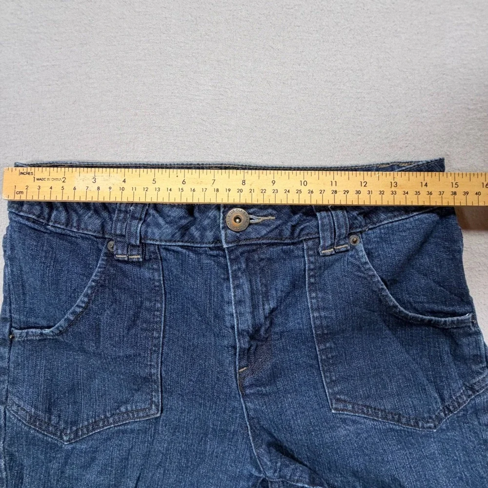 Liz‎ Claiborne Denim Shorts Womens 6 Good Dark Wash Stretch Patch Pockets Casual